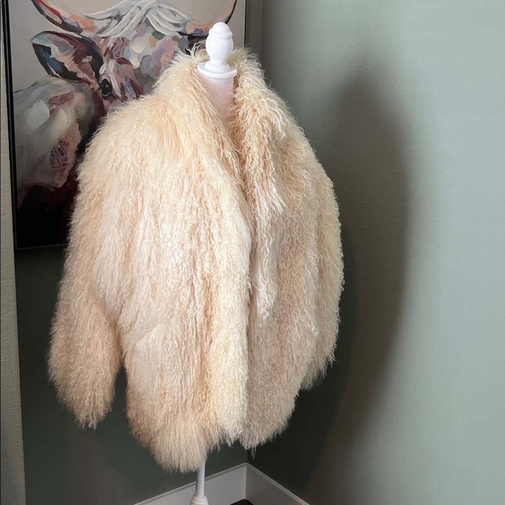 Cream Mongolian Tibetan Lamb Jacket